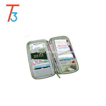 multi-purpose fashion organizer for card money ticket travel wallet passport bag